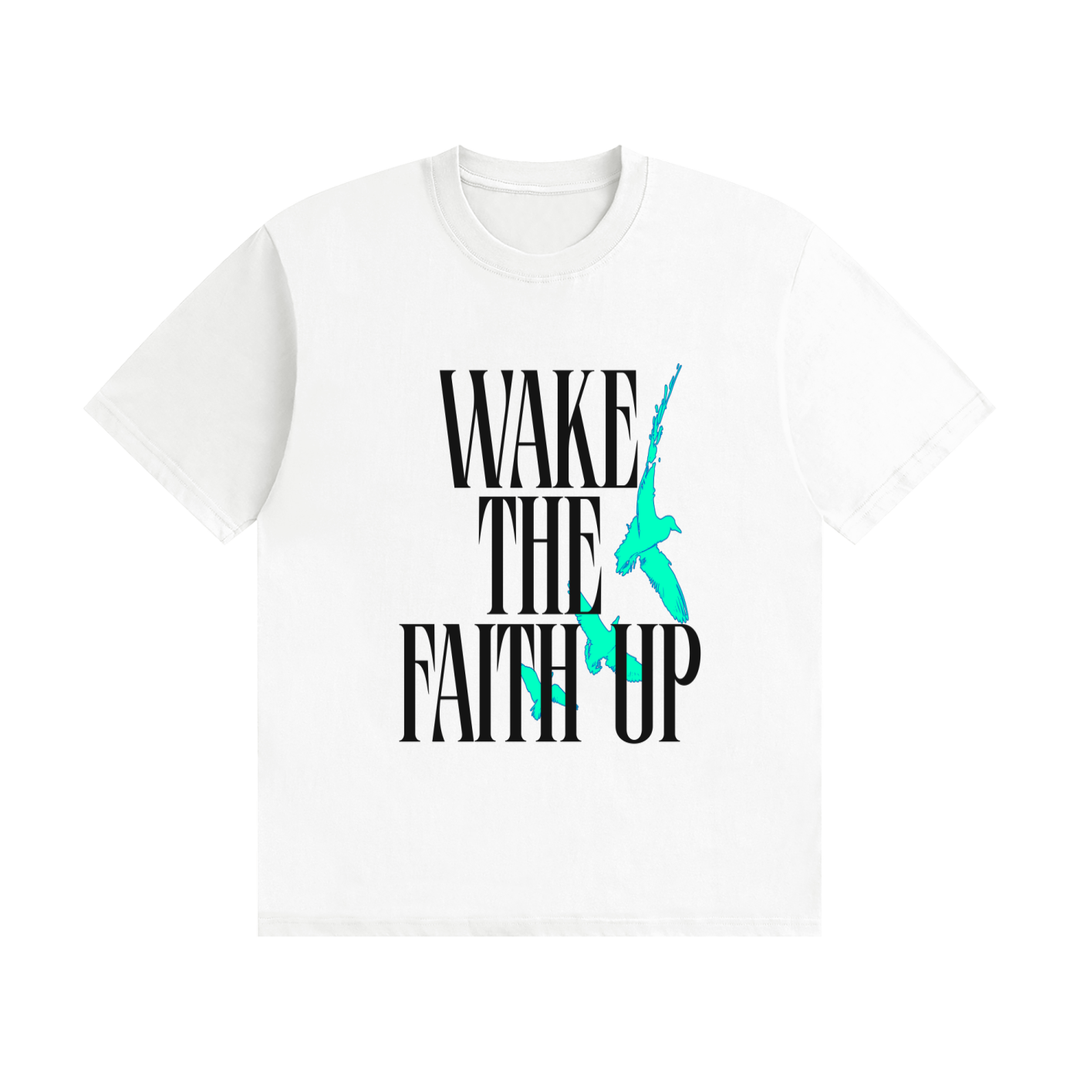 Wake the Faith Up Unisex Seamless Cotton T-Shirt