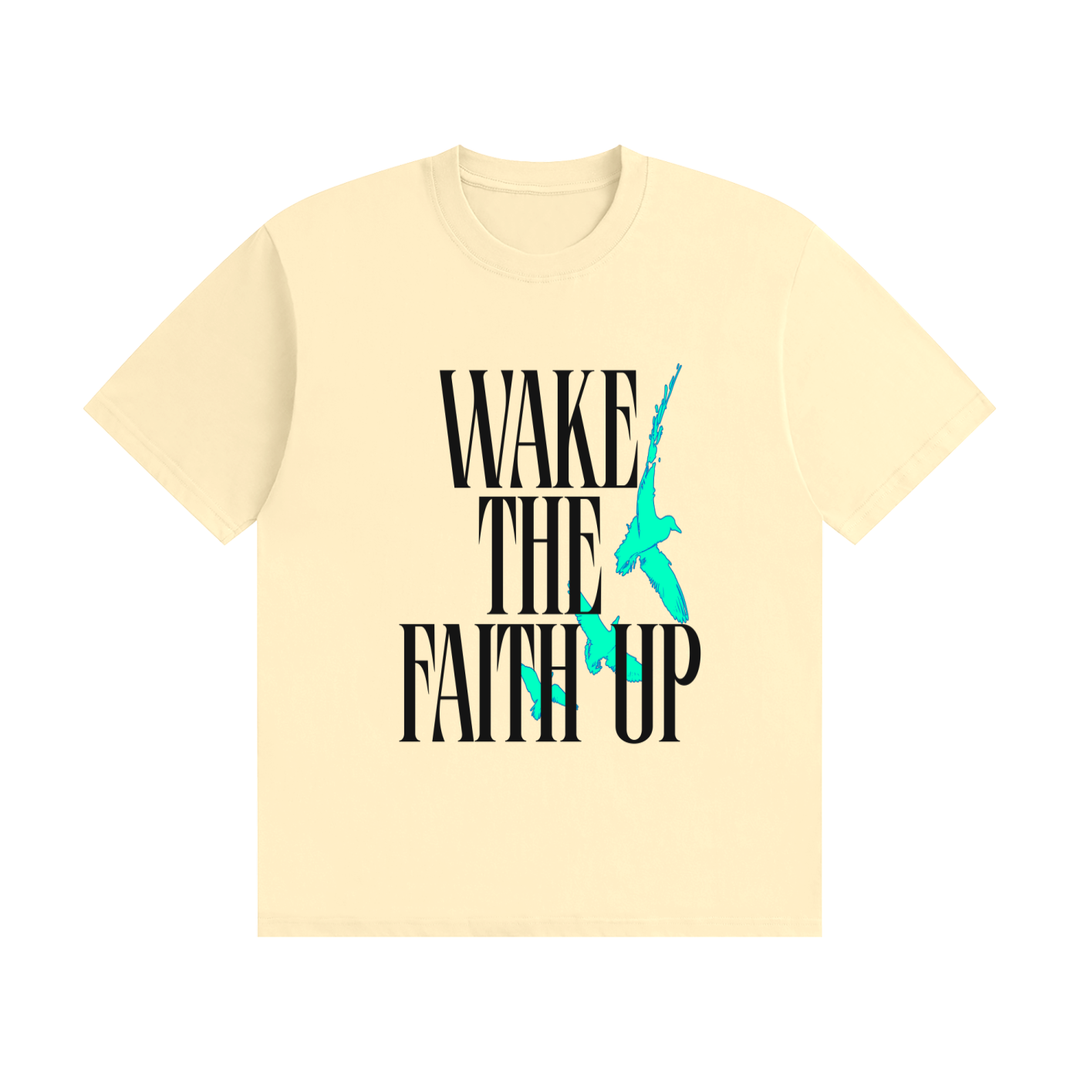 Wake the Faith Up Unisex Seamless Cotton T-Shirt