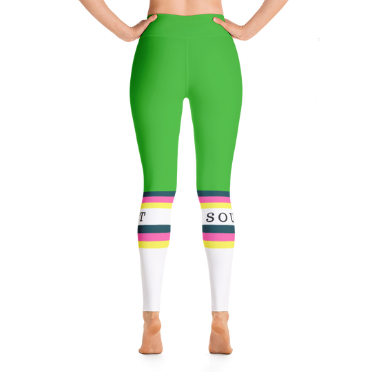 SOUL*D OUT STRIPED KELLY GREEN Yoga Leggings